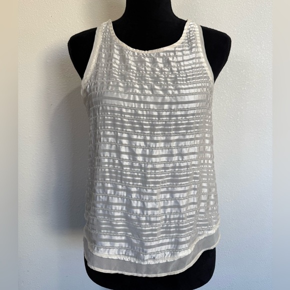 American Eagle Outfitters Cream Textured Tank Top - Picture 2 of 7